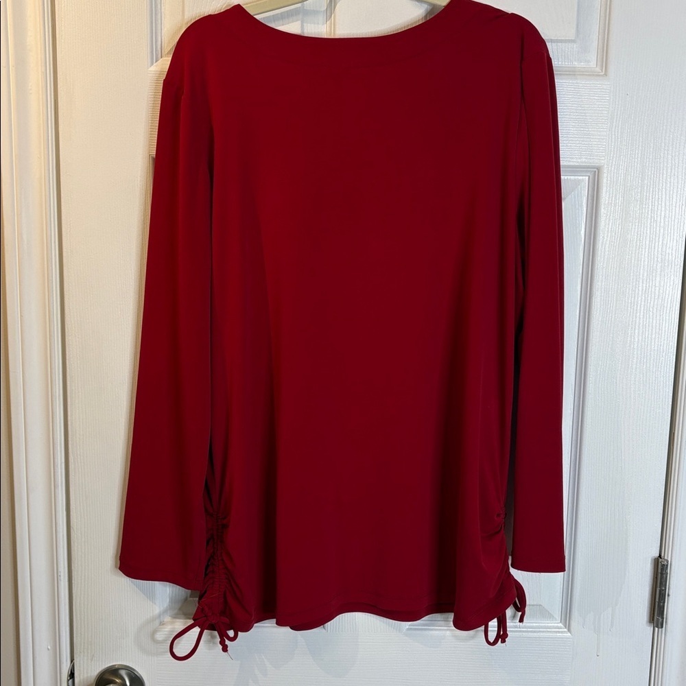 ⭐️ Soft Works Rich Red Long Sleeve Top- size XXL - Picture 6 of 10